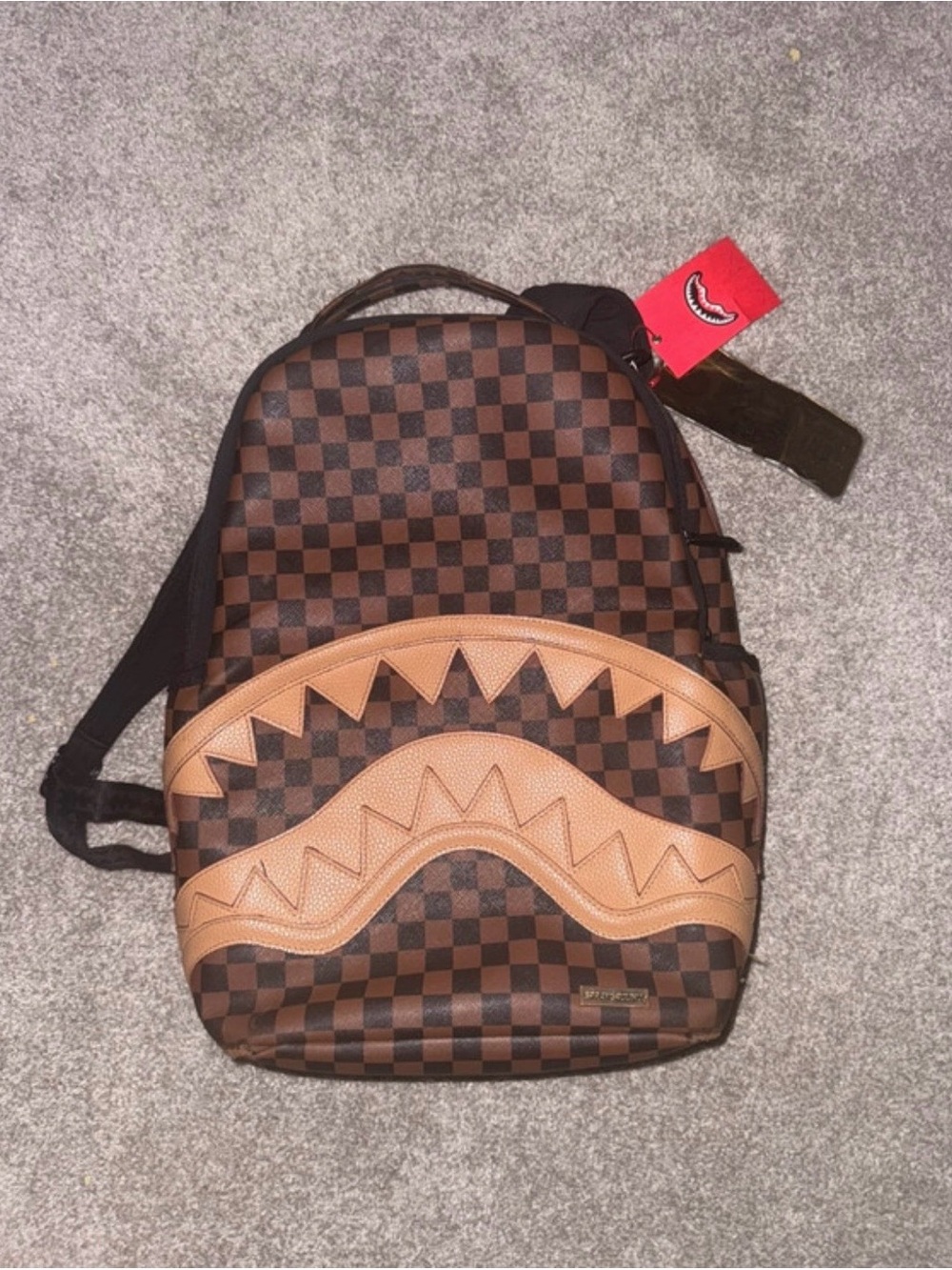 Brown Checkered Sprayground Backpack